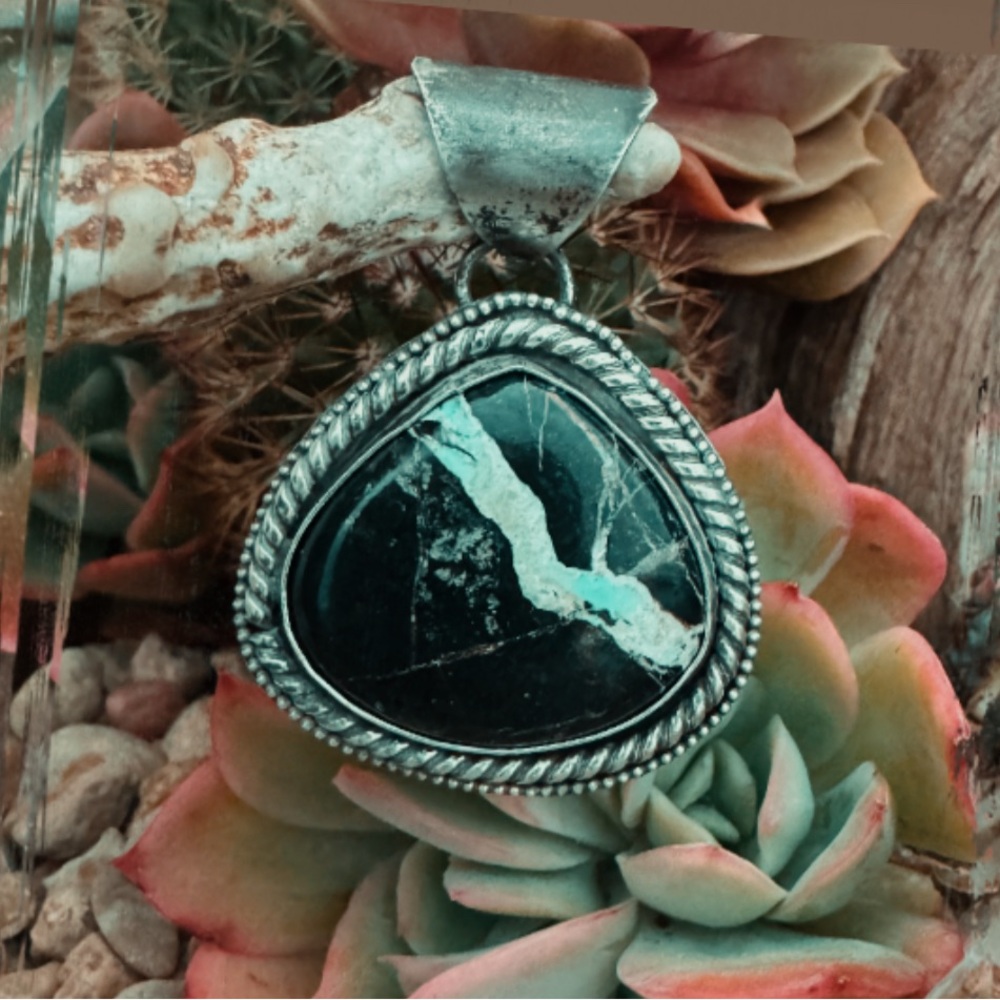 Otteson Black Jack Turquoise Pendant